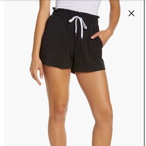 Zella Camp Black Elastic Waist Athletic Shorts